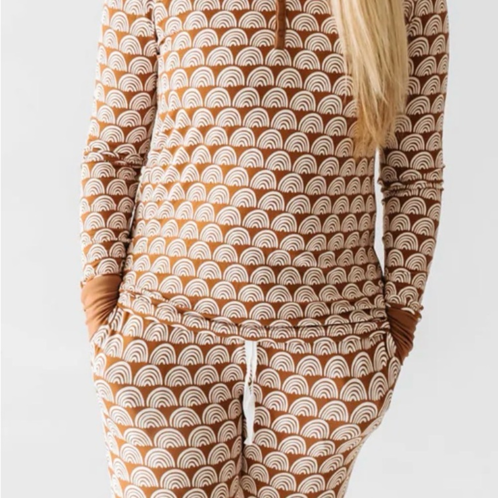 Little Sleepies Rust rainbow Pajama Set